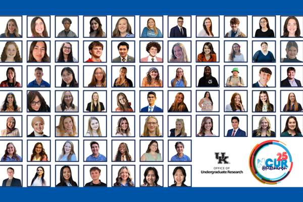71 University of Kentucky students will present their research at the National Conference on Undergraduate Research (NCUR) April 7-9 at Duquesne University in Pittsburgh. Photo provided by OUR.