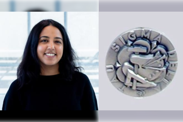Aanya Chugh (left), Silver Medal Award (right)