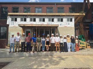 The experience helped the 14 students in the design build studio program gain valuable hands-on skills, preparing them for real-world careers in architecture and design. Photo courtesy of Blake Shipp, a student in the class.