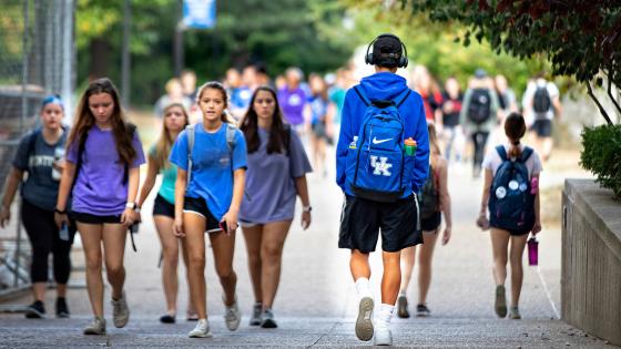 students on campus